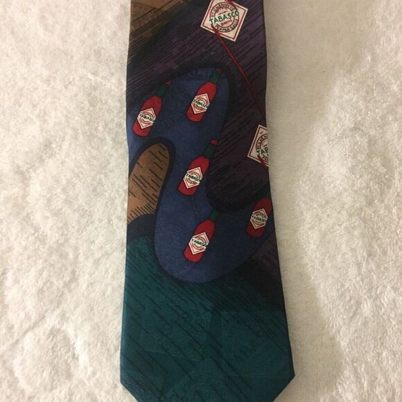 Tabasco Other - Tabasco Mens Necktie Tie Blue Purple Green Brown